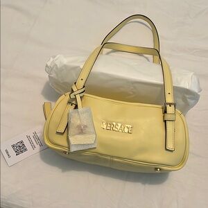 Versace Tag Bag Yellow NWT